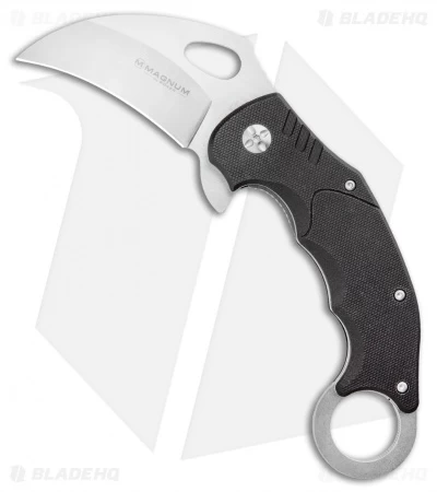 Boker Magnum Dark Claw Liner Lock Karambit Knife Black G-10 (2.75" Stonewash) 1 Boker Magnum Dark Claw Liner Lock Karambit Knife Black G-10 (2.75" Stonewash)