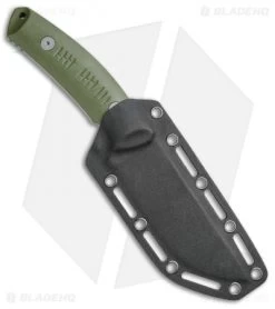 Boker Plus Blacklist Fixed Blade Knife OD Green (4.875" Stonewash) 02BO007 -Boker Knives Boker Plus Blacklist OD Green SW 02BO007 BHQ 49519 jr sheath 2