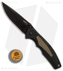 Boker Plus Gemini NGA Spring Assisted Knife Black/Coyote (3.5" Black) 01BO502 -Boker Knives Boker Plus Gemini NGA Black Coyote black BHQ 80767 er bottlecap