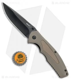 Boker Plus Gemini NGA Spring Assisted Knife Coyote Brown (3.5" Black) 01BO504 -Boker Knives Boker Plus Gemini NGA SA Coyote Brown Black 01BO504 BHQ 105725 jr bottlecap