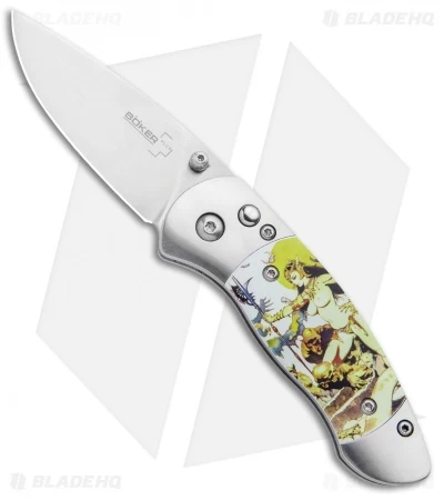 Boker Plus Gordito Frazetta "Ghoul Queen" Folding Knife (2.25" Satin) 1 Boker Plus Gordito Frazetta "Ghoul Queen" Folding Knife (2.25" Satin)