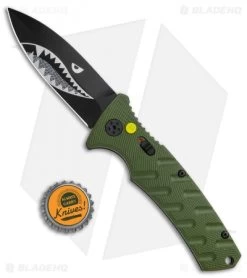 Boker Warhawk Strike Dagger Automatic Knife Black (3.25" Black D2) -Boker Knives Boker Plus Warhawk Strike Dagger Auto Green Black BHQ 113922 jr bottlecap