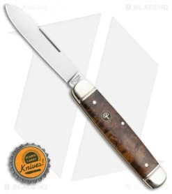Boker Cattle Knife 4.5" Pocket Knife Curly Birch -Boker Knives Boker Traditional Cattle Knife 4.45in Curly Birch 110910 BHQ 111599 LS Bottlecap