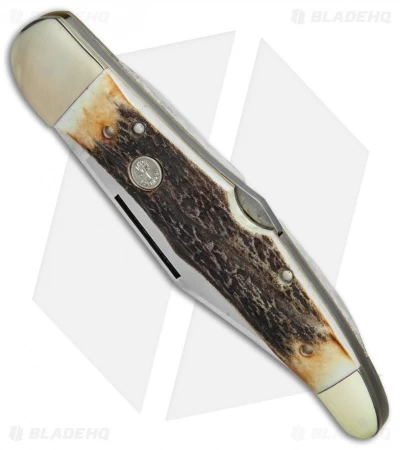 Boker Tree Brand L.E. Hunter Lockback Pocket Knife 5.25" Stag 111011HH 3 Boker Tree Brand L.E. Hunter Lockback Pocket Knife 5.25" Stag 111011HH - Image 3