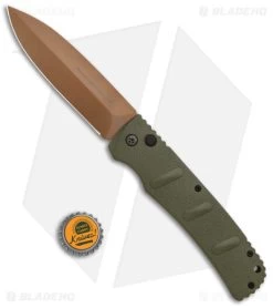Boker XXL Kalashnikov Exclusive Desert Warrior Automatic Knife (4.75" Copper) -Boker Knives Boker XXL Kalashnikov Auto OD Green Copper BHQ Exclusive BHQ 126265 jr bottlecap