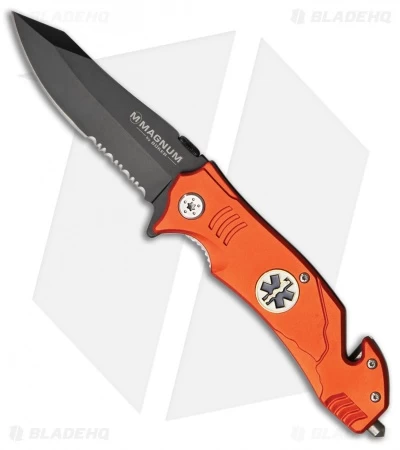 Boker EMS Rescue Spring Assisted Knife Orange (3.375" Black Serr) 01LL472 1 Boker EMS Rescue Spring Assisted Knife Orange (3.375" Black Serr) 01LL472